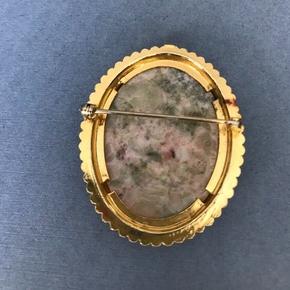 Nevada Lapis Gemstone Brooch - Picture 5 of 6